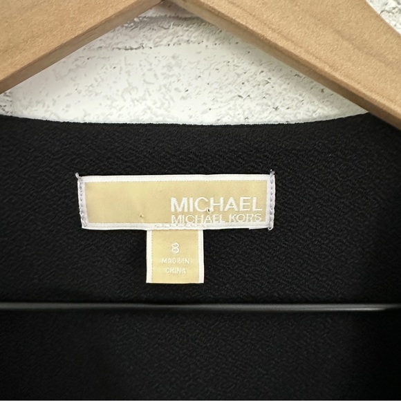 MICHAEL Michael Kors Black Cold Shoulder Single Button Jacket Blazer - Picture 6 of 12